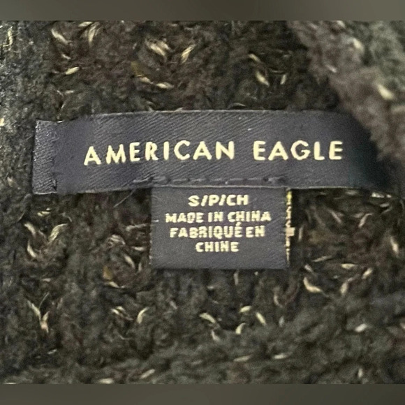 American Eagle Dark Gray & Beige Sweater, Size Small - Picture 2 of 9